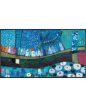 TAPIS WASH  ABSORBANT 40x60CM Stadt in Blau