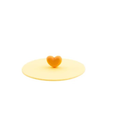 Couvercle en silicone coeur jaune ø 12cm  LIV WISE