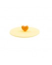 Couvercle en silicone coeur jaune ø 12cm  LIV WISE