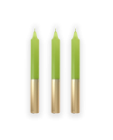 Bougies Bicolores - Vert Olive & Or mjc