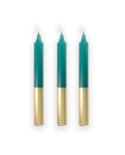 Bougies Bicolores - Bleu Lagon & Or mjc