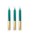 Bougies Bicolores - Vert Olive & Or mjc