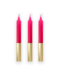 Bougies Bicolores - Rose Foncé & Or  mjc