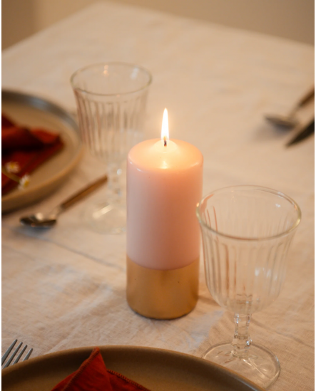 Bougies Bicolores - Aubergine & Or mjc