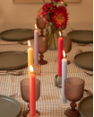Bougies Piliers - Aubergine & Or mjc 70 h