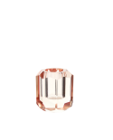 Bougeoir à facettes rose mjc