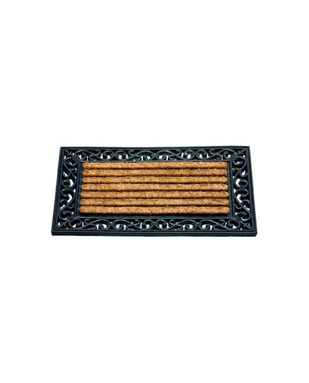 IDMAT Tapis Coral en coco forme rectangle 45 x 75 cm