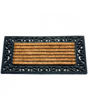 IDMAT Tapis Coral en coco forme rectangle 45 x 75 cm