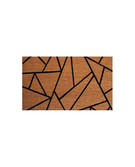 IDMAT Tapis coco naturel, semelle latex 45x75 cm graphique beige