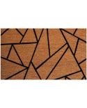 IDMAT Tapis coco naturel, semelle latex 45x75 cm graphique beige