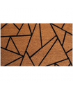 IDMAT Tapis coco naturel, semelle latex 45x75 cm graphique beige