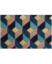 IDMAT Tapis coco blanchil sur semelle latex 40x60cm géométrie