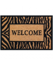 IDMAT Tapis coco naturel 40x60 cm épaisseur 15 mm welcome zèbre