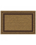 IDMAT Tapis coco naturel 40x60cm épaisseur 15 mm bord marron