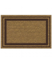 IDMAT Tapis coco naturel 40x60cm épaisseur 15 mm bord marron