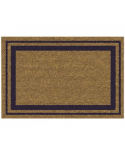 IDMAT Tapis coco naturel sur pvc 40x60cm ep. 15 mm bord bleu